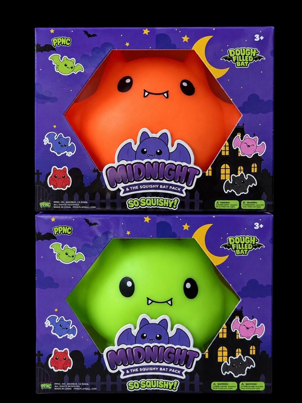 *SUPER CUTE* 💚 PPNC Midnight Squishy Bats Bundle Pumpkin Orange & Slime Green 🧡